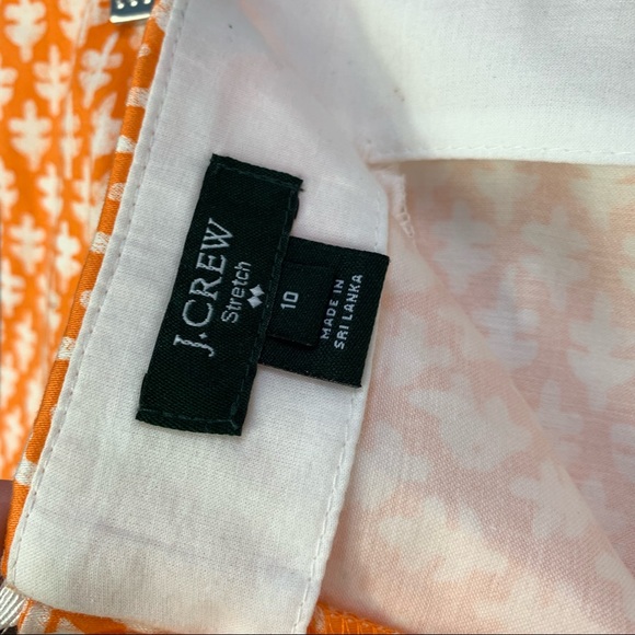 J. Crew Orange Batik Print Stretch Skirt - Picture 8 of 8